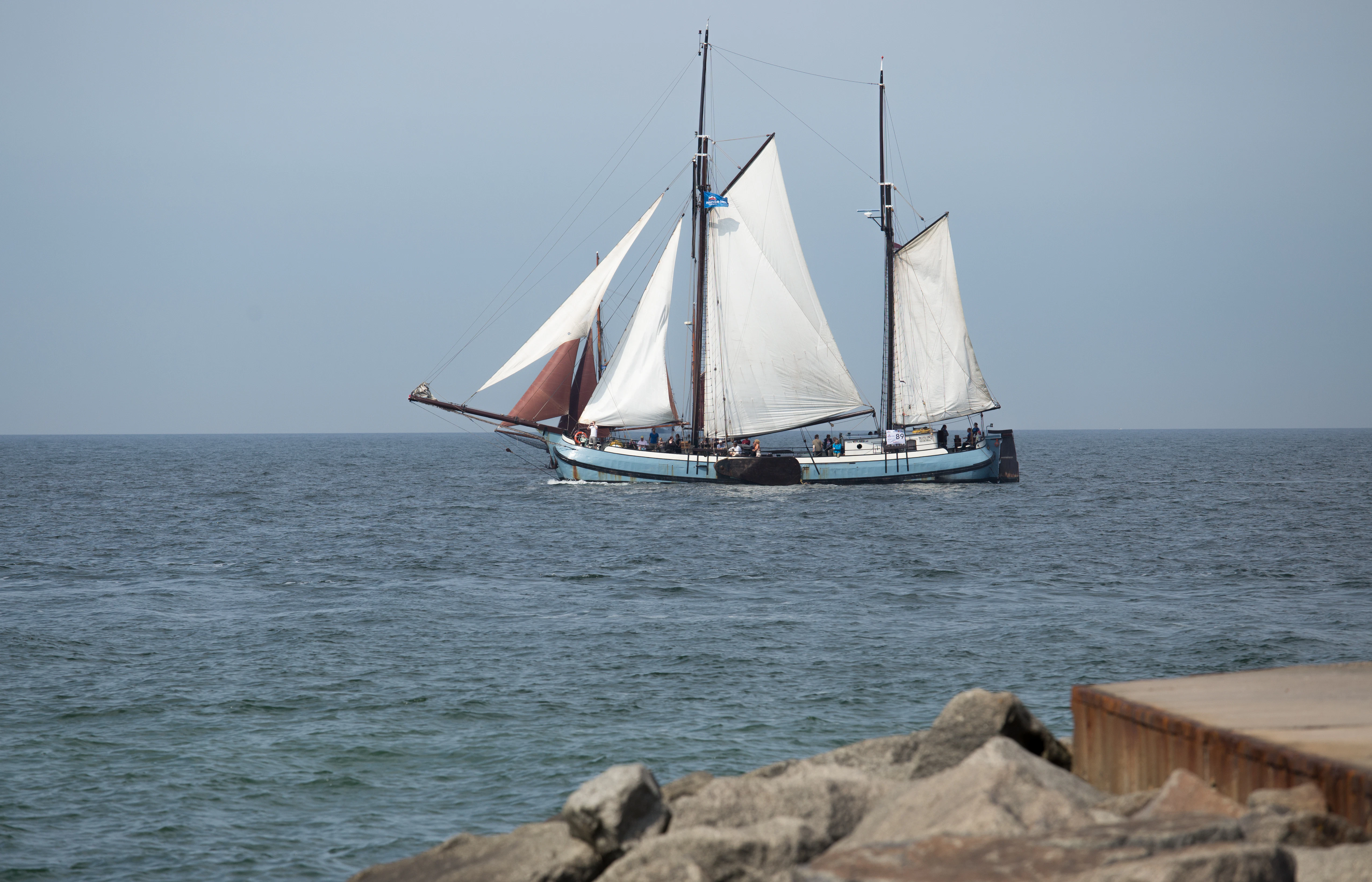 white boat
