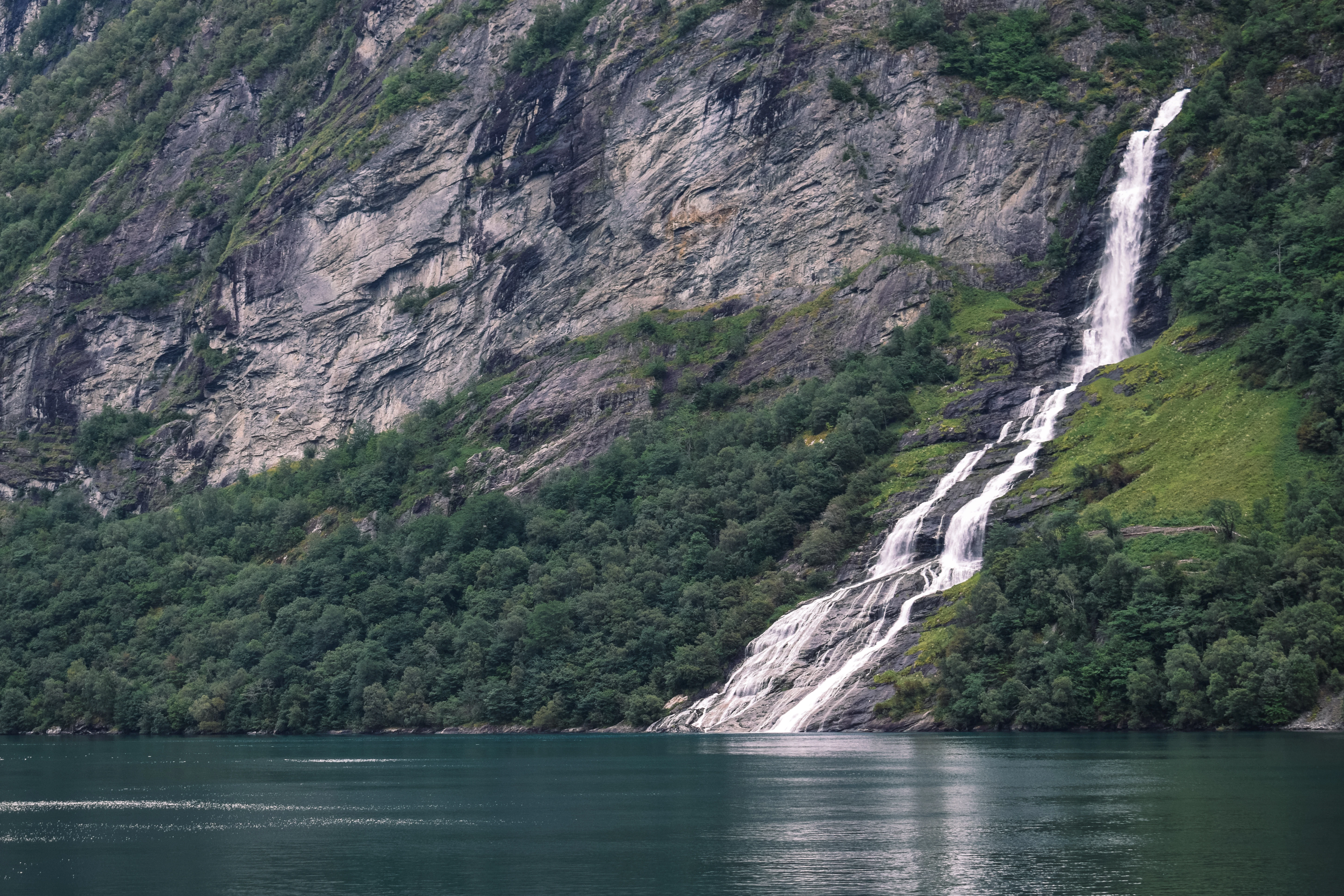 landscape photography of waterfalls
