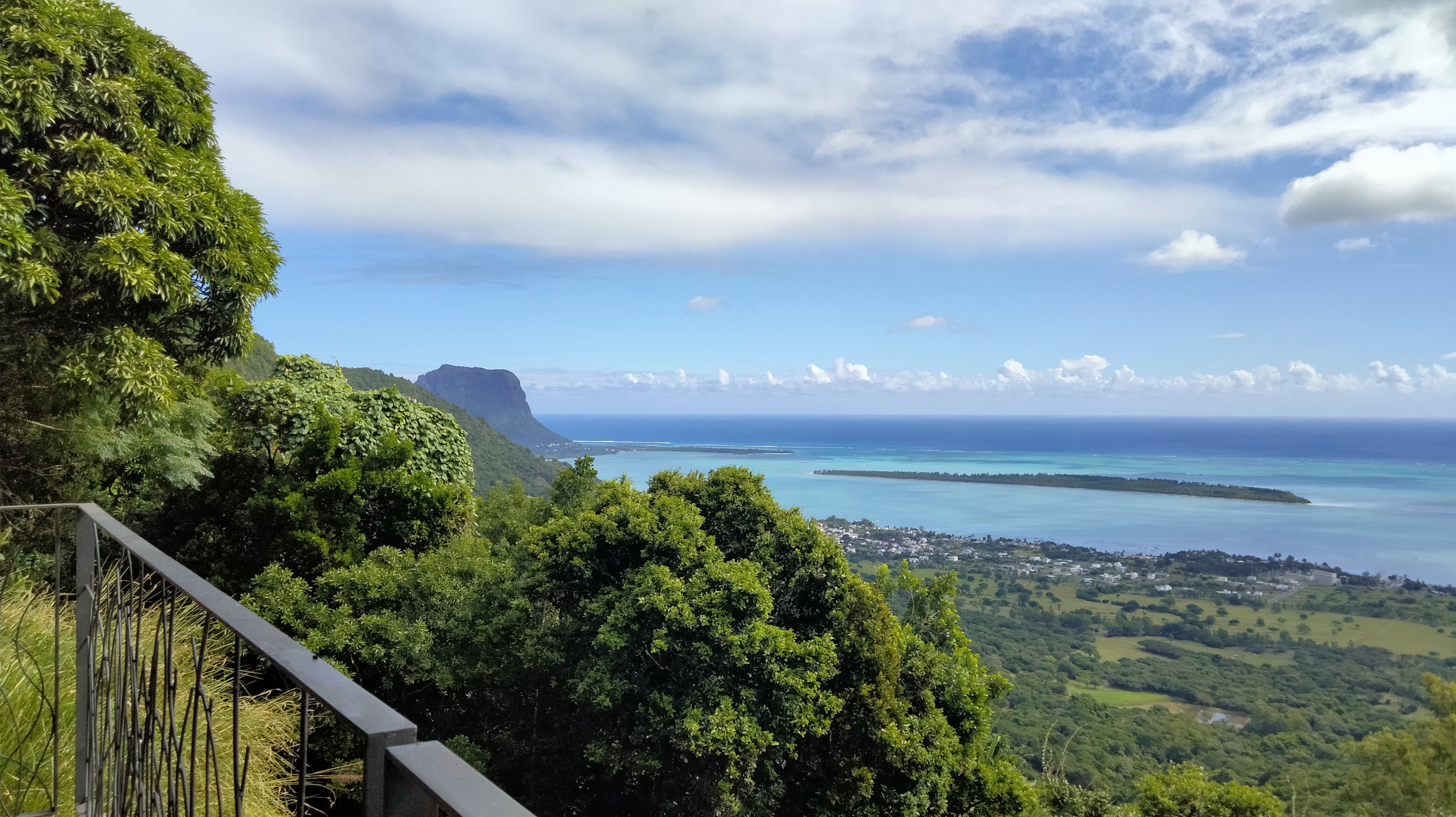 Beautiful view of ocean from the mountains.