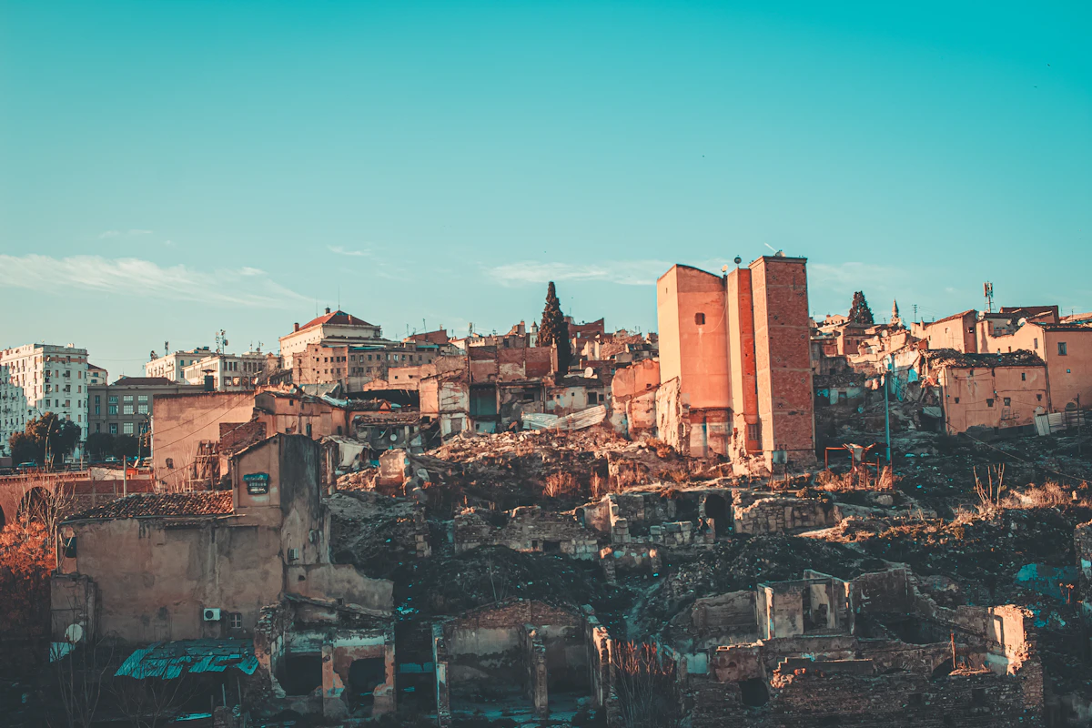 a city with many buildings